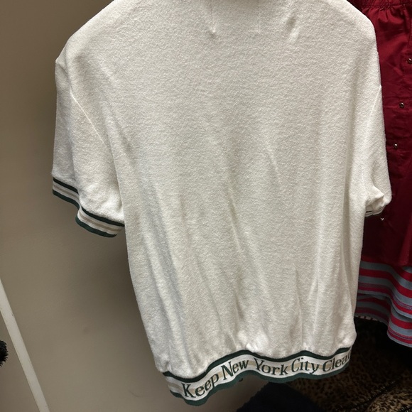 White and Green Zip-Up Polo Shirt from Tombolo company - Picture 3 of 4